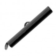 30mm Slide End Tube for bead-weaving - Black x1|raw }}