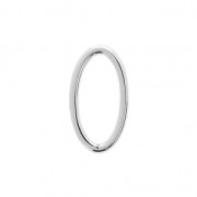 Mounting oval element for beadweaving 13x7 mm Rhodium x1|raw }}