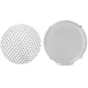 Ear clips with 21mm Fretworked pad Silver-colored x2