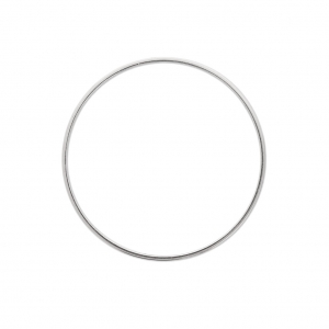 Mounting round element for beadweaving 40 mm - Silver Tone x1