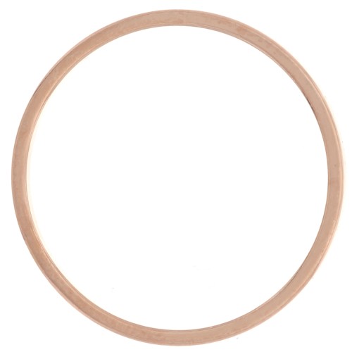 Mounting round element for beadweaving 20 mm - Rose Gold Tone x1