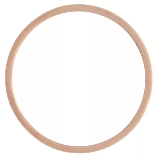 Mounting round element for beadweaving 20 mm - Rose Gold Tone x1