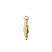 Diamond charm 12x3 mm for DIY jewelry creation - Gold Tone x4|raw }}
