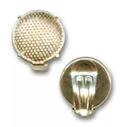 Ear clips with 21mm Fretworked pad fine Gold plated x2