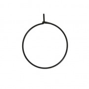 Metal Earring hoops to decorate 25x0.7 mm Black x2|raw }}