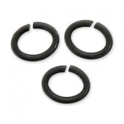 Small oval jumprings open 5x4x0.9 mm Black x2g