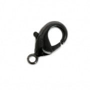 Lobster clasp 12 mm Black x1