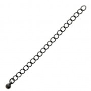 Rombo mesh extension chain 60 mm - Black x1|raw }}
