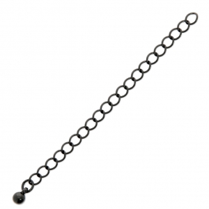 Rombo mesh extension chain 60 mm - Black x1