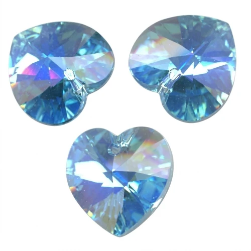 PureCrystal 6228 Heart 14,4x14mm Aquamarine AB x1