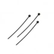 Eye Pin for jewels 25x0,6 mm Black x10