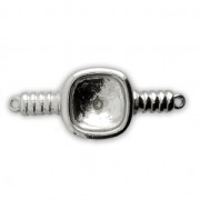 Zamac spacer PureCrystal 4470 cabochon 10 mm Rhodium Tone x1