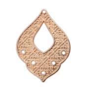 Spacer/pendant ethnic drop 5 holes 44x32 mm Rose Gold Tone x1|raw }}