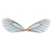 Butterfly wings pendant with 2 holes 45x20 mm Turquoise and Brown x1