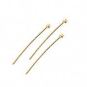 Eye Pin 25x0,7 mm - European made - fine Gold plated X25