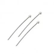 Eye Pin 25x0,7 mm - European made - Fine silver plating X25