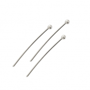 Eye Pin 25x0,7 mm - European made - Fine silver plating X25