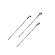 Ball Pin 25x0,7 mm - European made - Fine Antique silver plating X25