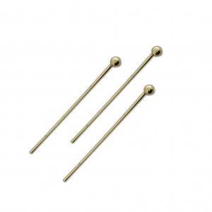 Eye Pin 25x0,7 mm - European made - Gold Bronze Tone X25