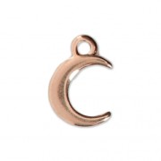 Half-moon charm for DIY jewelry creation 12x8 mm Rose Gold Tone x1|raw }}