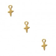 Cross charms for DIY jewelry creatio 9x5 mm fine Gold plated  x6|raw }}