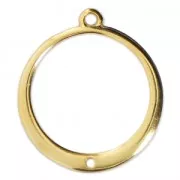 Pendant/spacer for earrings with a hole 24x22 mm Gold Tone x1