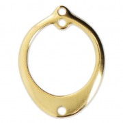 Pendant/spacer for earrings with 2 holes 24x18.5 mm Gold Tone x1|raw }}