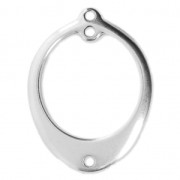 Pendant/spacer for earrings with 2 holes 24x18.5 mm Fine Antique silver plating x1|raw }}