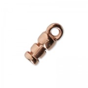 Segmented Crimp Cord End with Ring for 2mm cord - Rose Gold Tone x1|raw }}