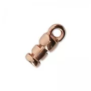 Segmented Crimp Cord End with Ring for 2mm cord - Rose Gold Tone x1