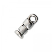 Segmented Crimp Cord End with Ring for 2mm cord - Fine Antique silver plating x1|raw }}