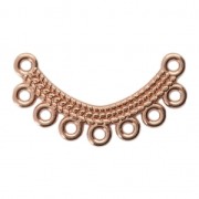 Spacer earrings/necklace braiding effect 7 loops 26x7 mm- Rose Gold Tone x1