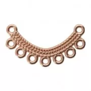 Spacer earrings/necklace braiding effect 7 loops 26x7 mm- Rose Gold Tone x1
