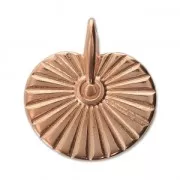 Fan pendant 21x20 mm Rose Gold Tone x1