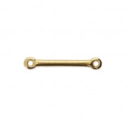 Rod spacer 2 loops 18x3 mm fine Gold plated x1|raw }}