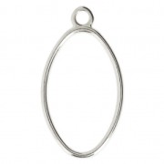 Oval pendant 30x17 mm Antique Silver Plating x1|raw }}