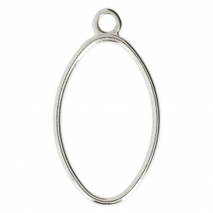 Oval pendant 30x17 mm Antique Silver Plating x1
