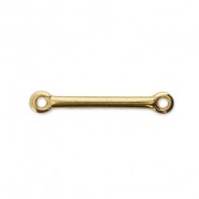 Rod spacer 2 loops 30x3 mm fine Gold plated x1