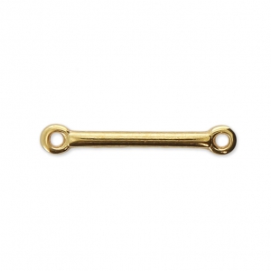 Rod spacer 2 loops 30x3 mm fine Gold plated x1