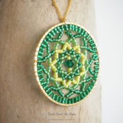 Round pendant 29x25 mm fine Gold plated x1