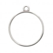Round pendant 29x25 mm Antique Silver Plating x1|raw }}