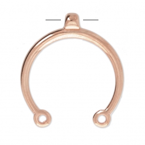 Spacer 31x28 mm for jewelry creation - Rose Gold Tone x1
