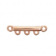 Curved spacer 3 loops to decorate 26x6 mm Rose Gold Tone x4|raw }}
