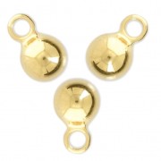 Ball charms 7x11 mm for jewelry creation fine Gold plated x4|raw }}