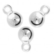 Ball charms 7x11 mm for jewelry creation Antique Silver Plating x4|raw }}