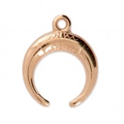 Horn charm ethnic pattern 15x18 mm Rose Gold Tone x1|raw }}