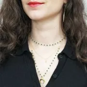 Horn charm ethnic pattern 15x18 mm Rose Gold Tone x1