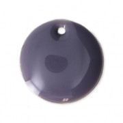 Round metal Epoxy Enamelled sequins 16 mm Mauve x6|raw }}