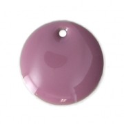 Round metal Epoxy Enamelled sequins 16 mm Pink x6|raw }}