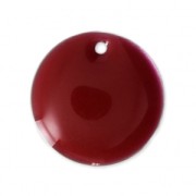 Metal and epoxy resin round sequins 16 mm - Dark red x6|raw }}